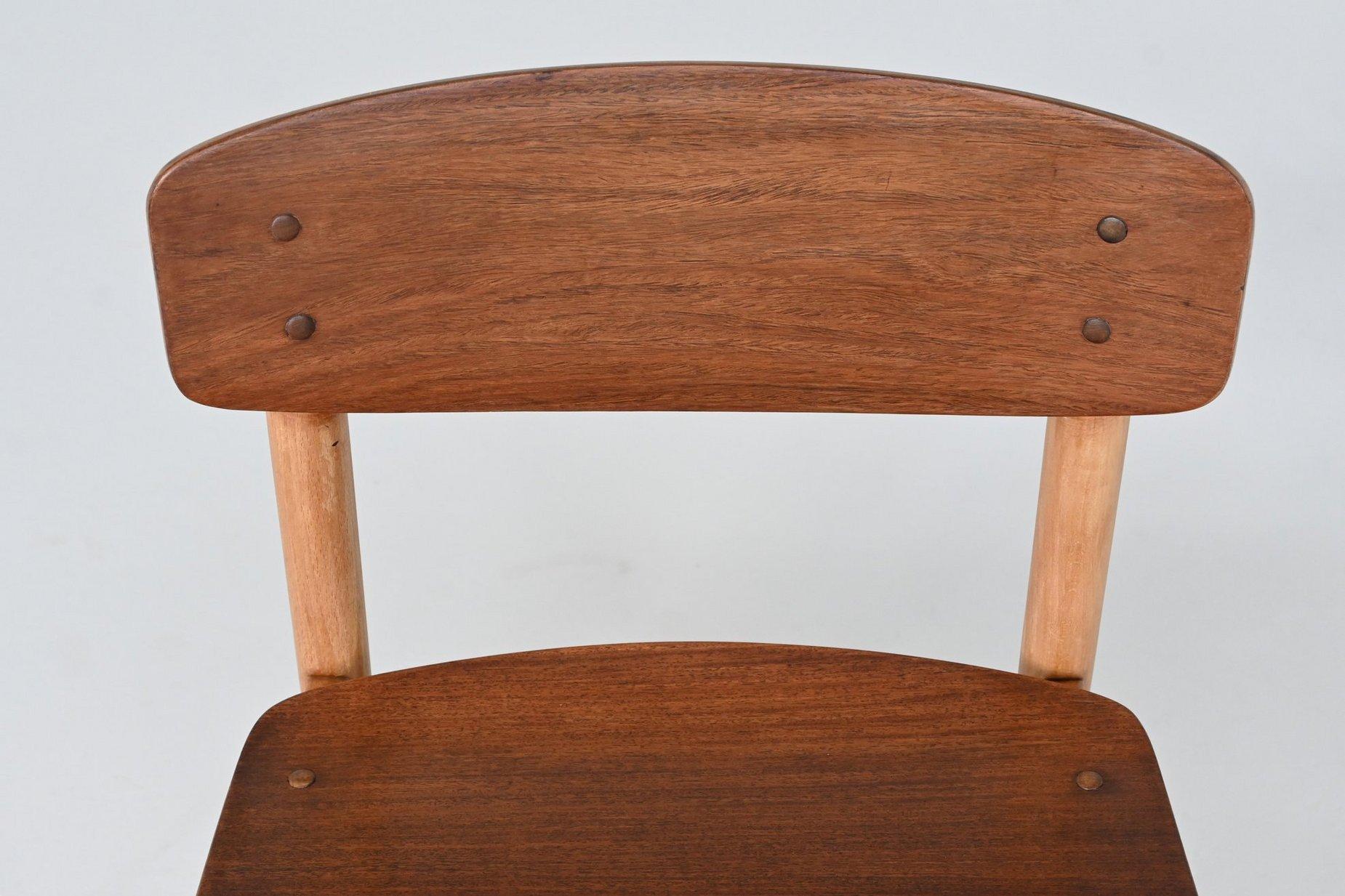 Set of four Danish dining chairs Kvetny and Sonners Denmark 1960 For Sale 9