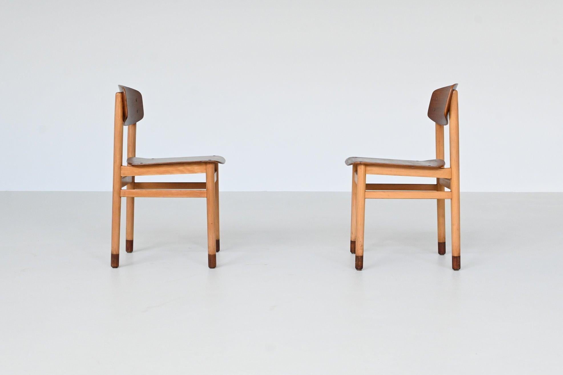 Set of four Danish dining chairs Kvetny and Sonners Stolefabrik Denmark 1960 For Sale 4