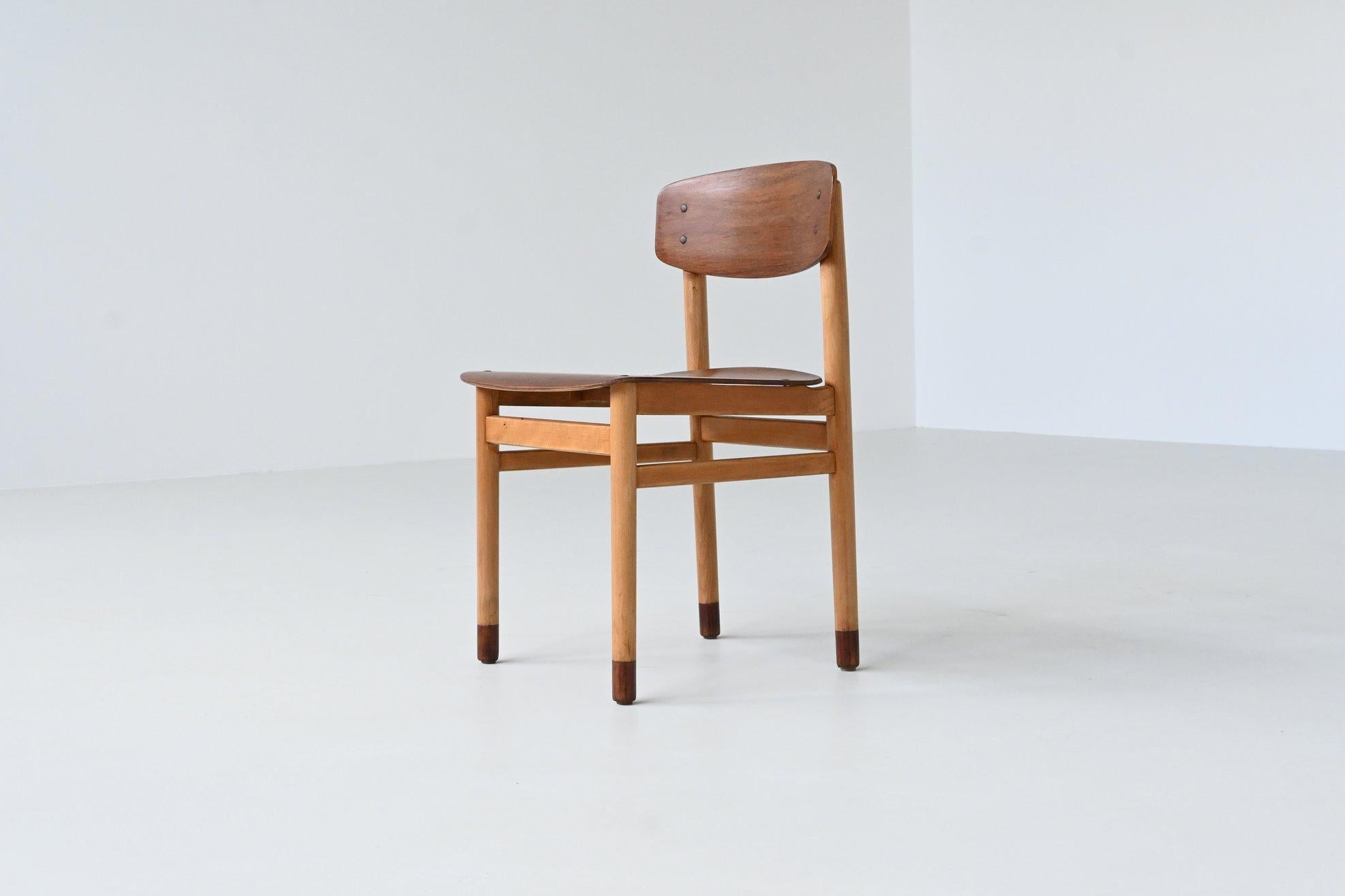 Set of four Danish dining chairs Kvetny and Sonners Stolefabrik Denmark 1960 For Sale 6