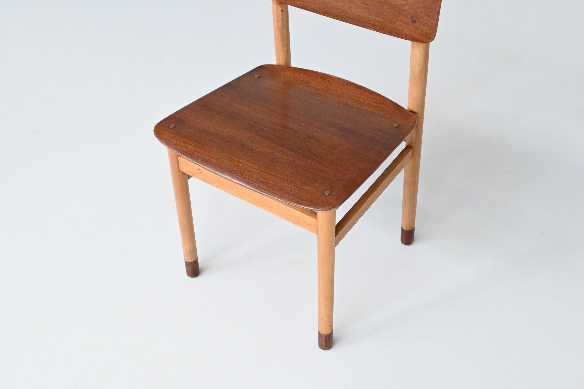 Set of four Danish dining chairs Kvetny and Sonners Stolefabrik Denmark 1960 For Sale 7