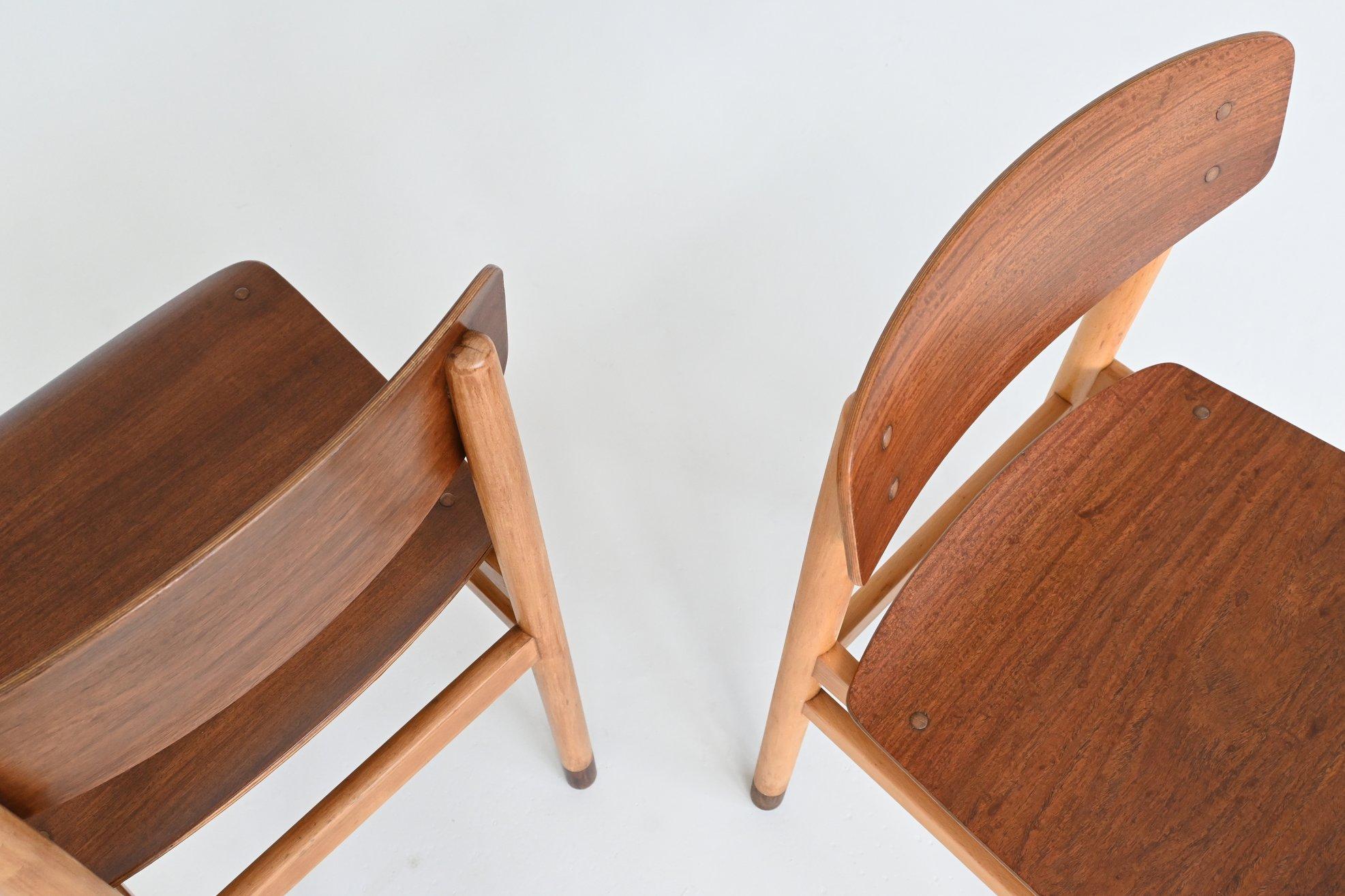 Set of four Danish dining chairs Kvetny and Sonners Stolefabrik Denmark 1960 For Sale 2