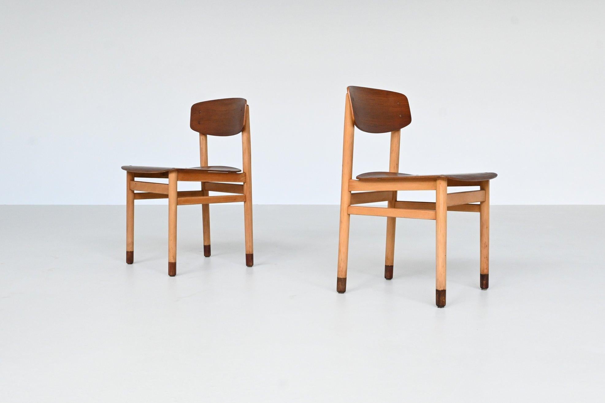 Set of four Danish dining chairs Kvetny and Sonners Stolefabrik Denmark 1960 For Sale 3