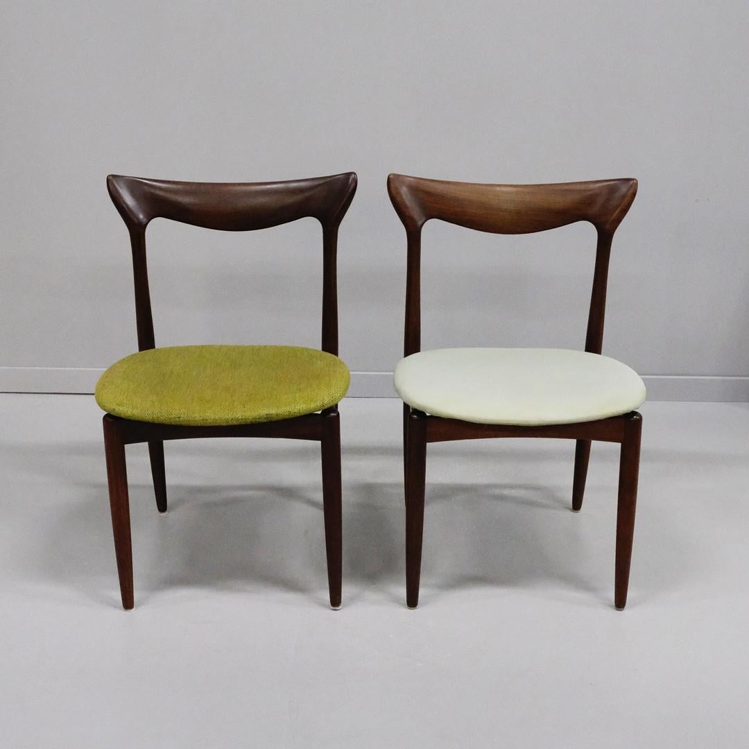 Ensemble de quatre chaises de salle à manger en bois dur danois par H.W. Klein pour Bramin en vente 1