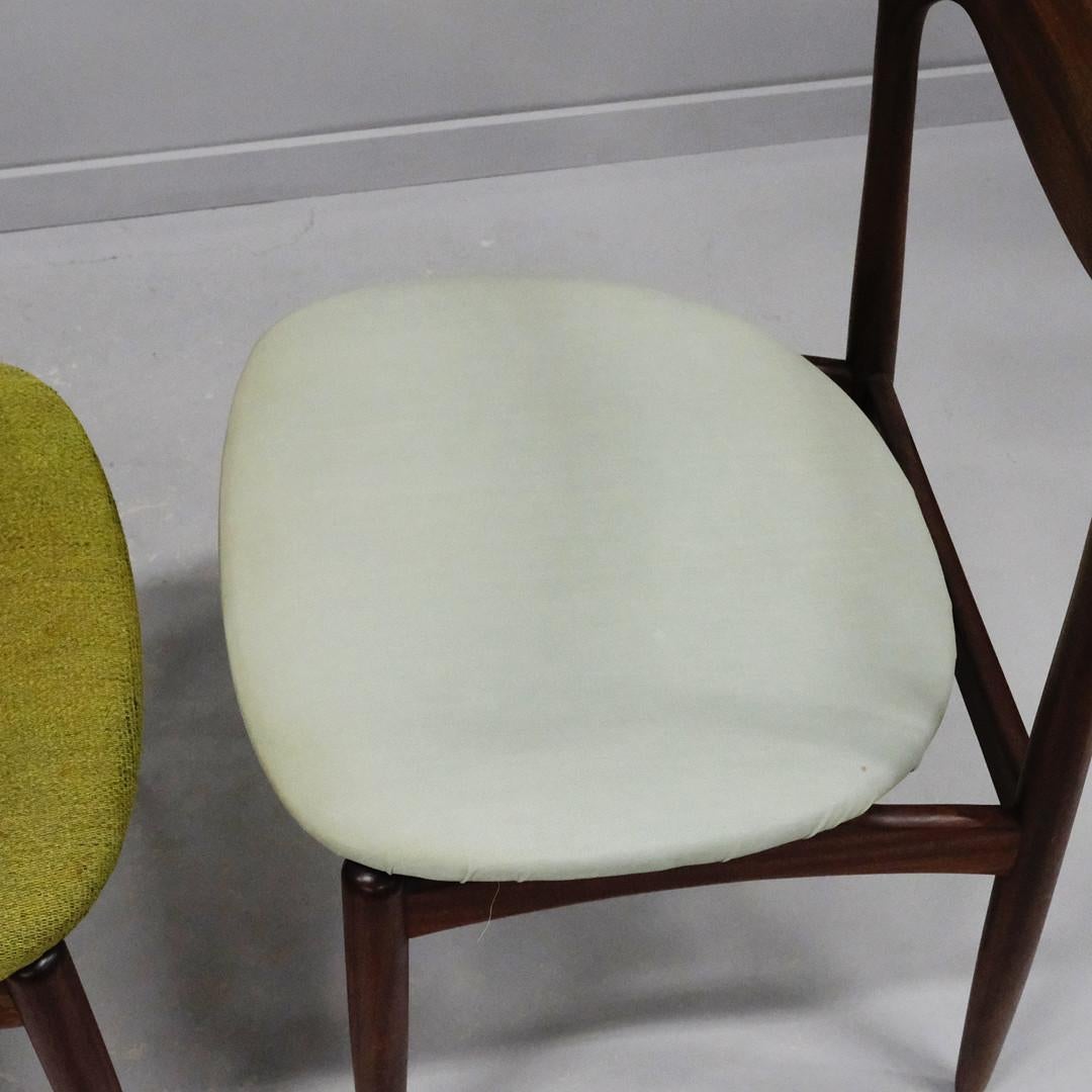 Ensemble de quatre chaises de salle à manger en bois dur danois par H.W. Klein pour Bramin en vente 2