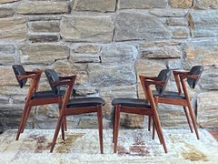 Set of four Danish Kai Kristiansen model 42 rosewood & leather dining chairs