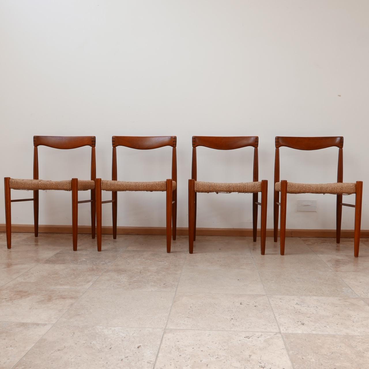 Set of Four Danish Mid-Century Dining Chairs by W.H. Klein for Bramin 1