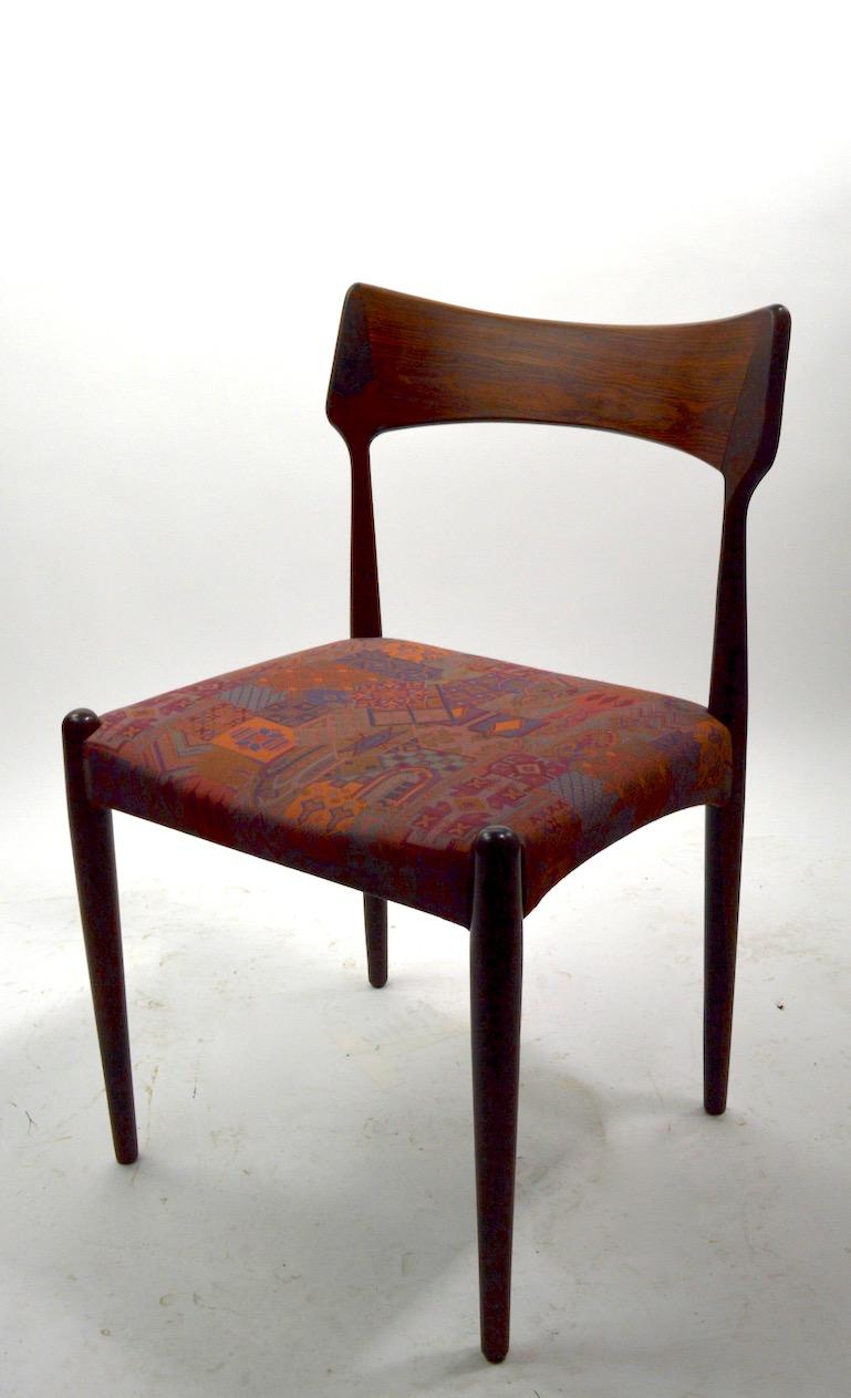 Set of Four Danish Mid Century Dining Chairs in Rosewood Attributed to AM Mobler 5