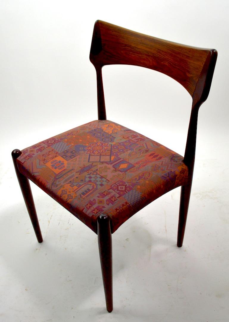 Set of Four Danish Mid Century Dining Chairs in Rosewood Attributed to AM Mobler 2