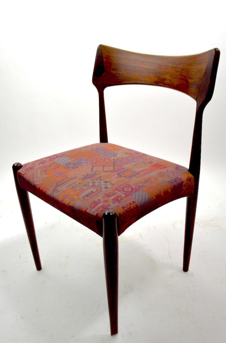 Set of Four Danish Mid Century Dining Chairs in Rosewood Attributed to AM Mobler 3