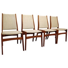 Set of Four Danish Modern Anderstrup Mobelfabrik Teak Dining Chairs