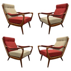 Set of Four Danish Modern Armchairs