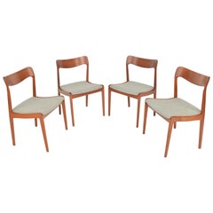 Set of Four Danish Modern Dining Chairs in Teak