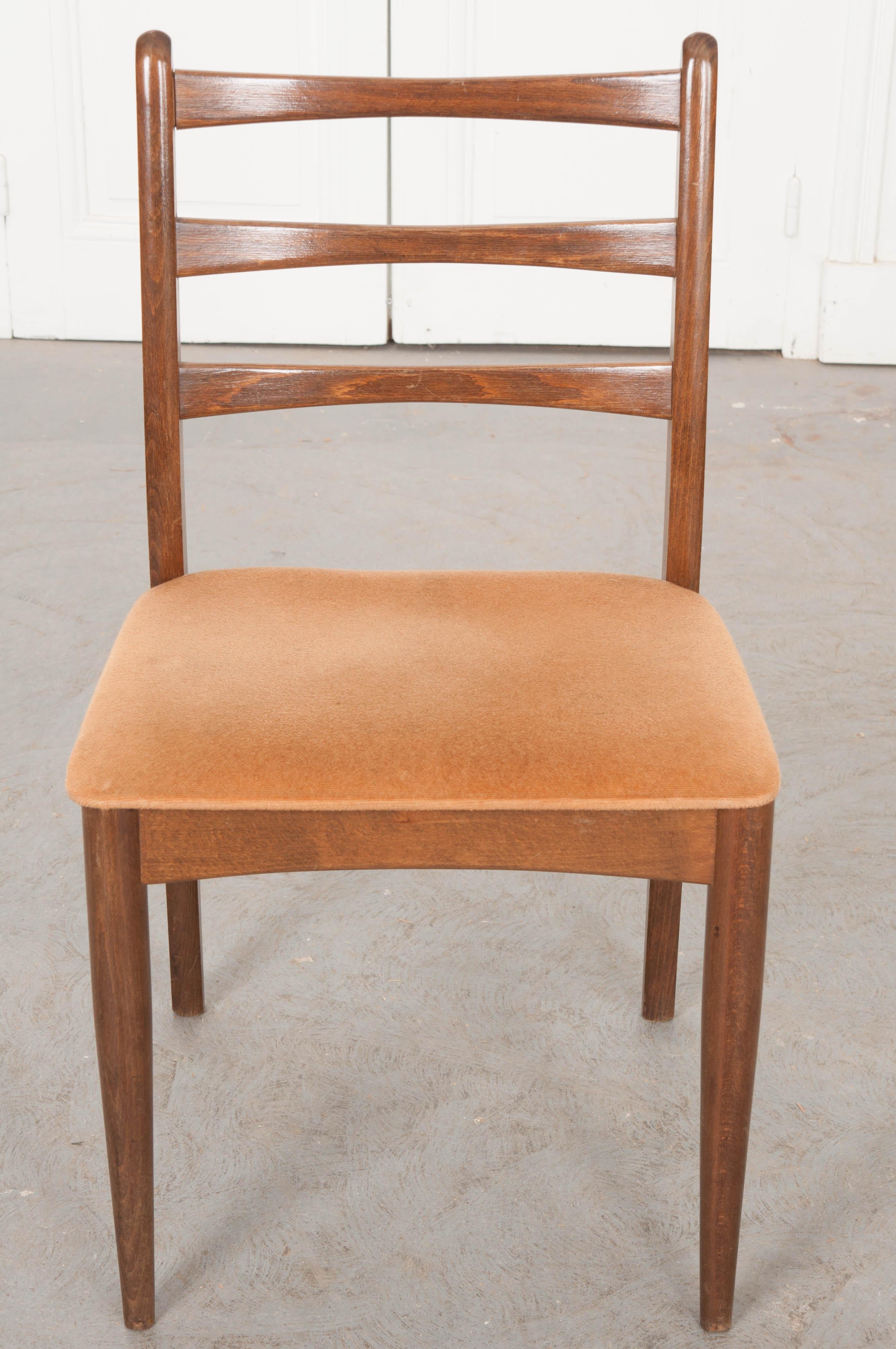 20th Century Set of Four Danish Modern Oak Side Chairs
