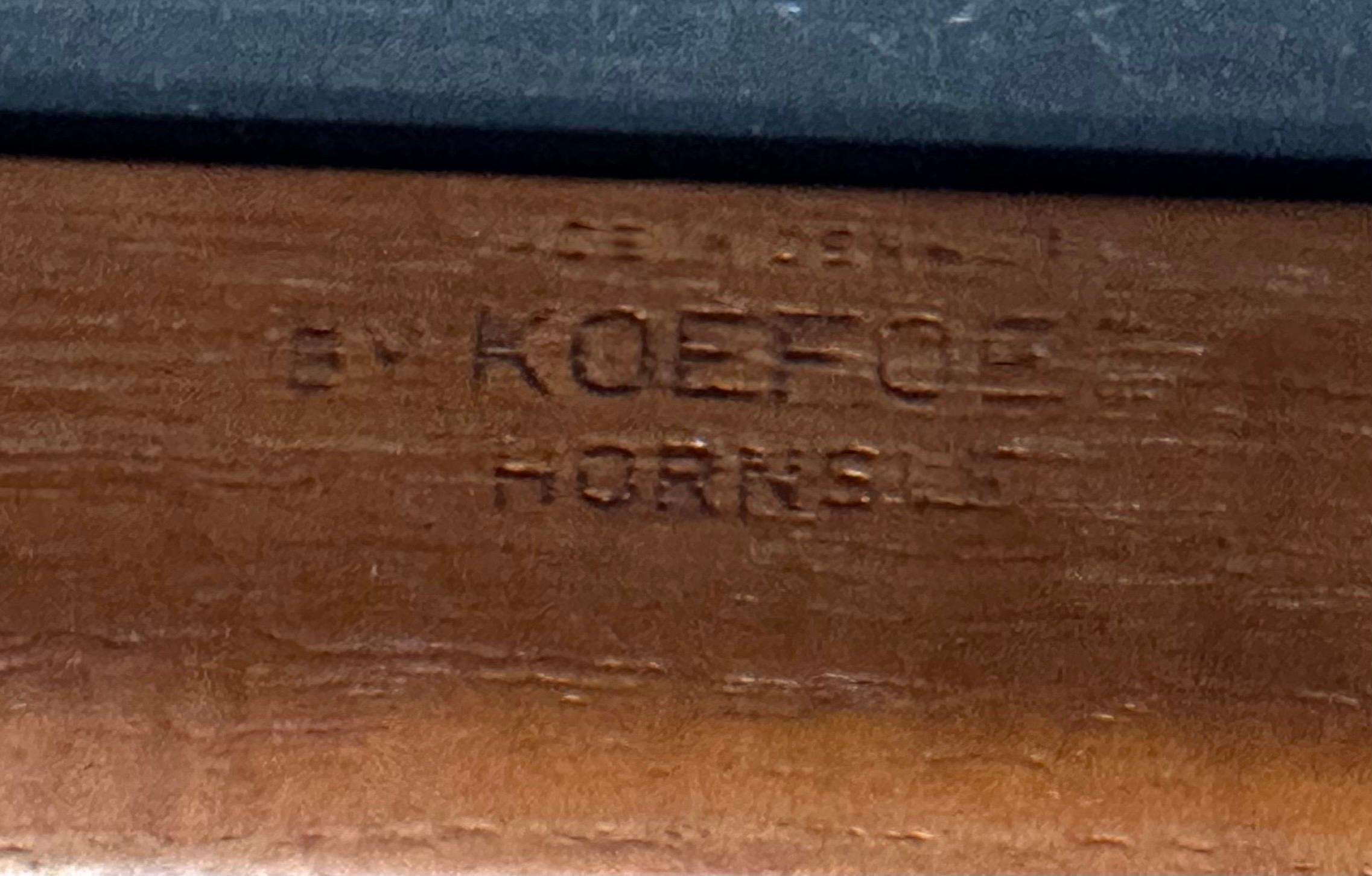 Satz von vier modernen dänischen Esszimmerstühlen „Eva“ aus massivem Teakholz von Niels Koefoed im Angebot 10