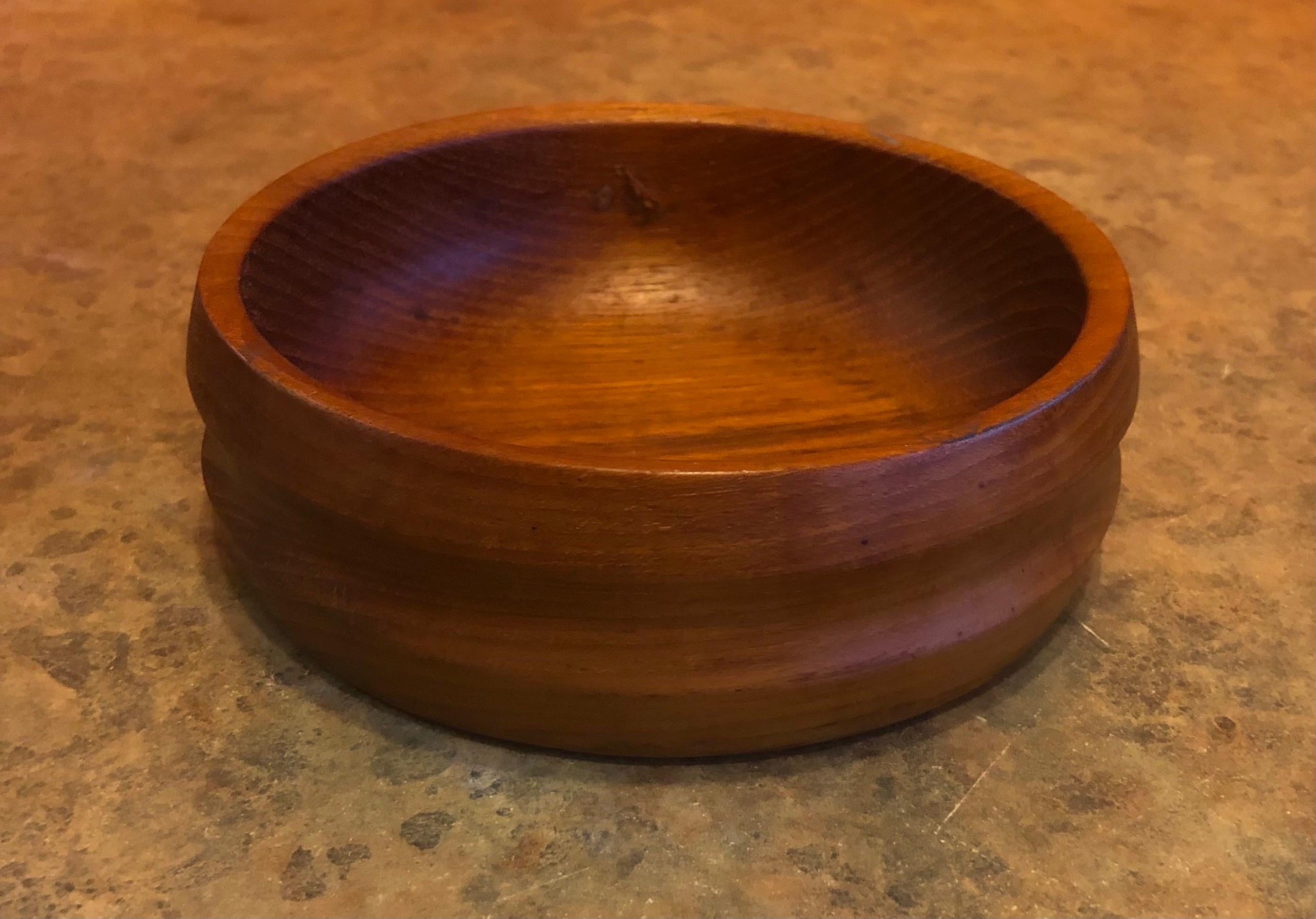 Set of Four Danish Modern Staved Teak Salad Bowls by Jens Quistgaard for Dansk 1
