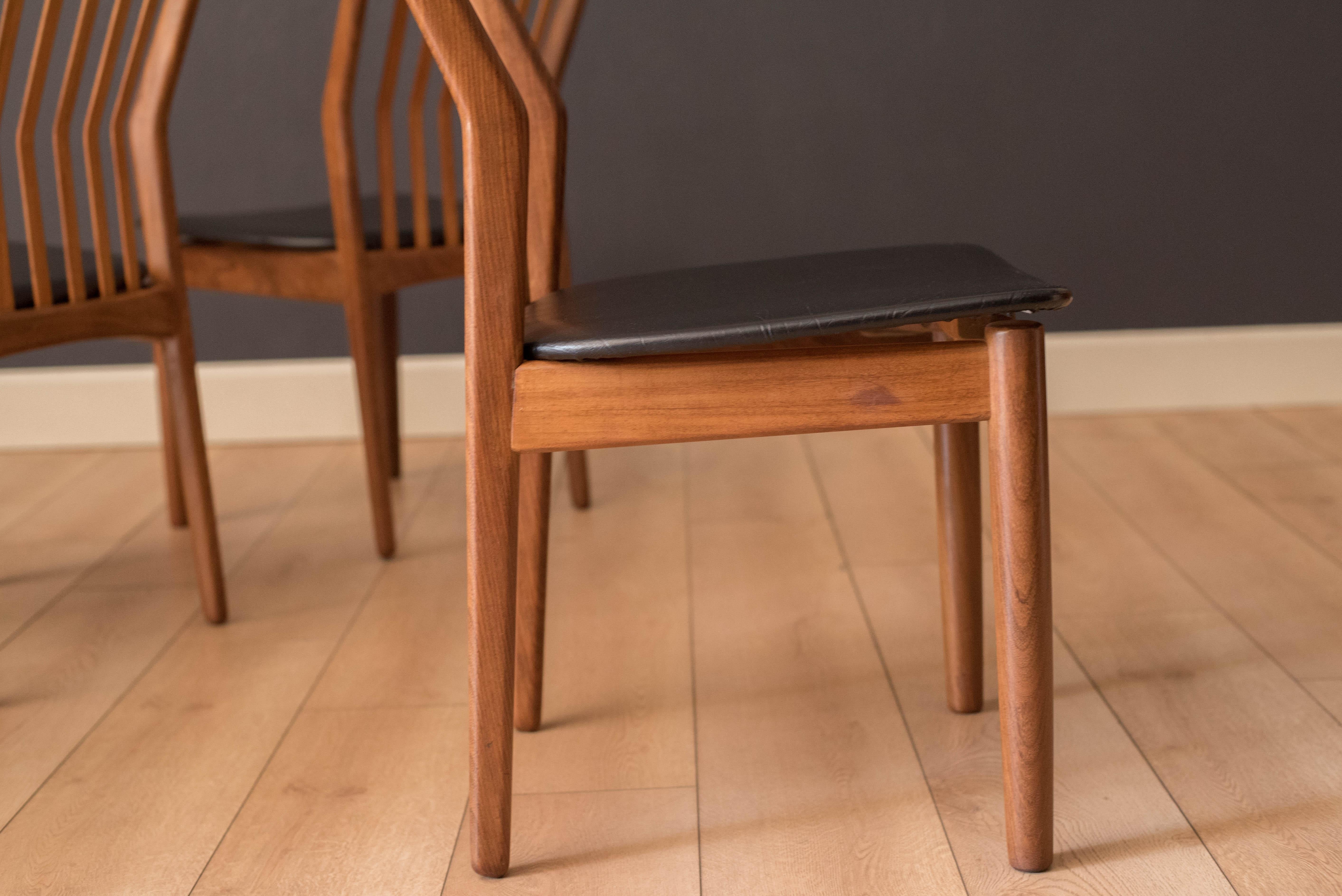 Set of Four Danish Modern Teak Dining Chairs by Svend A. Madsen for Moreddi 5
