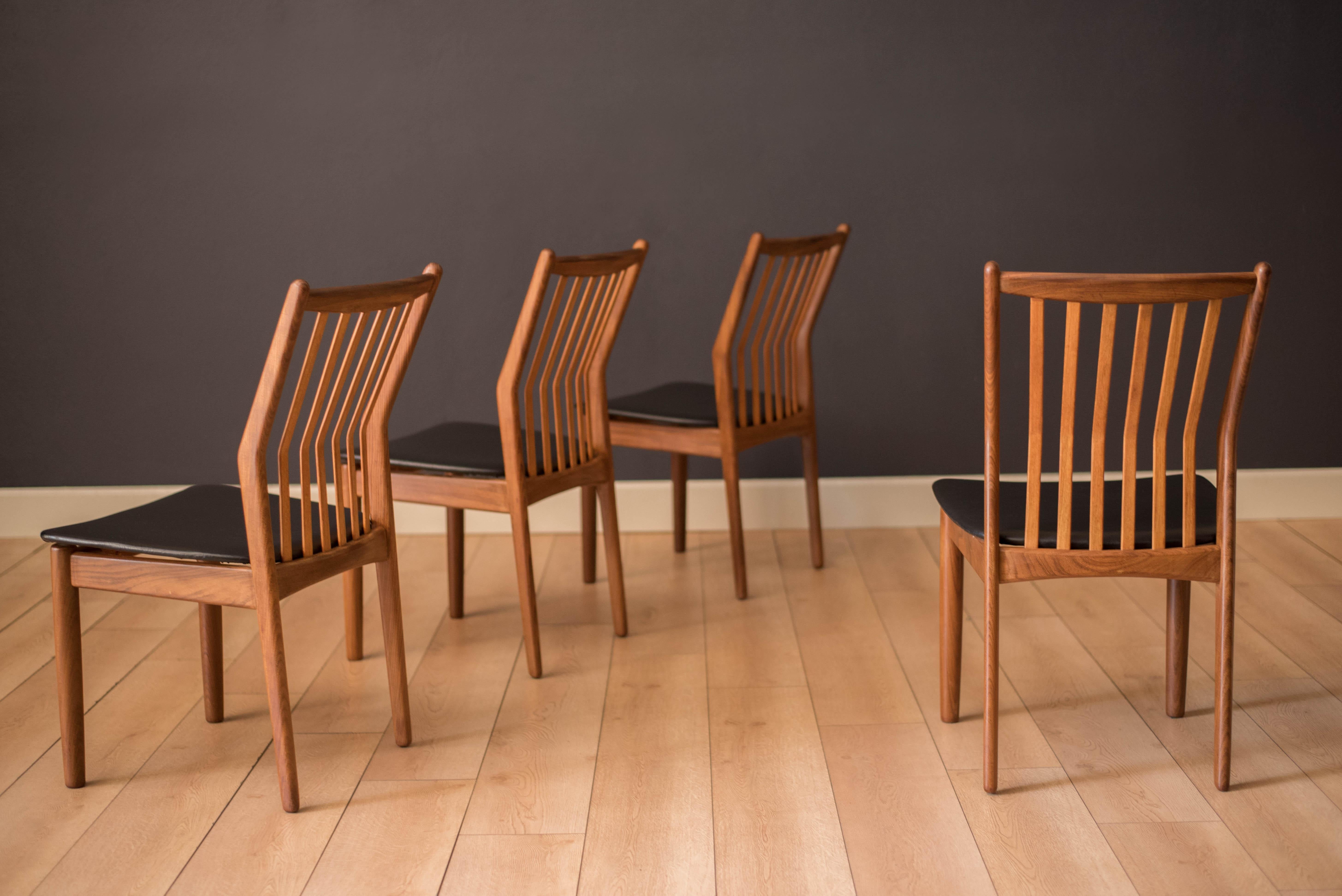 Scandinavian Modern Set of Four Danish Modern Teak Dining Chairs by Svend A. Madsen for Moreddi