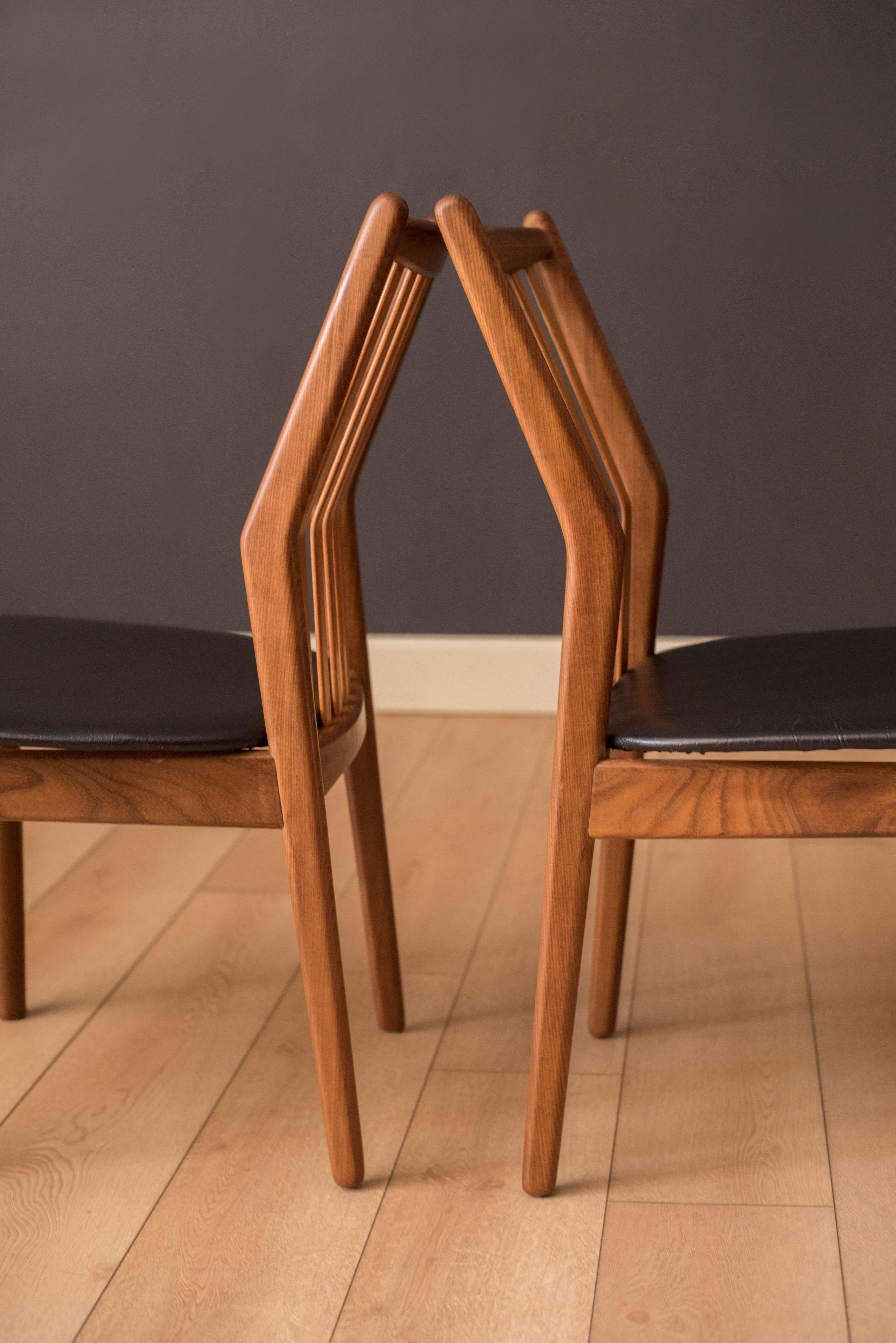 Mid-20th Century Set of Four Danish Modern Teak Dining Chairs by Svend A. Madsen for Moreddi