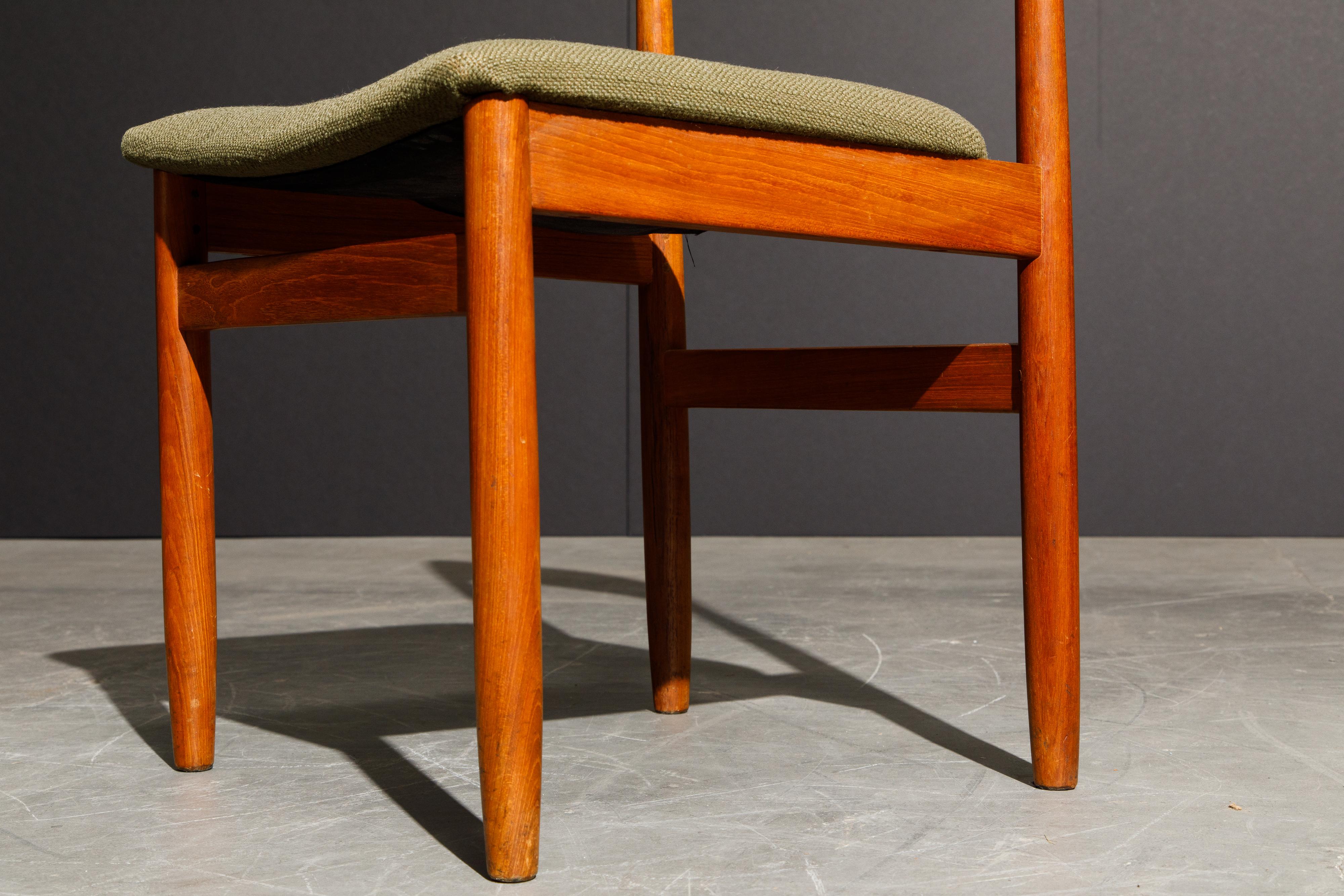 Set of Four Danish Modern Teak Dining Side Chairs in the Style of Niels Møller  14
