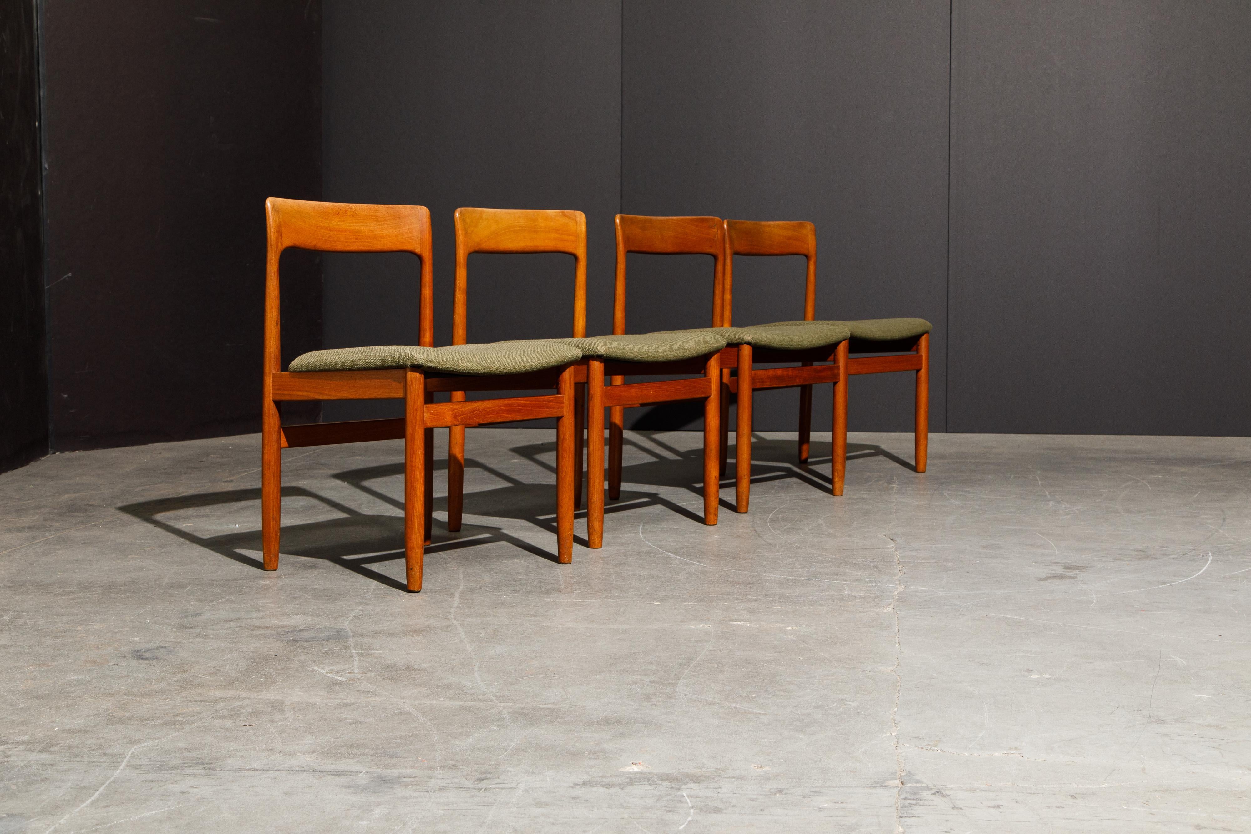 Set of Four Danish Modern Teak Dining Side Chairs in the Style of Niels M�øller  In Good Condition In Los Angeles, CA