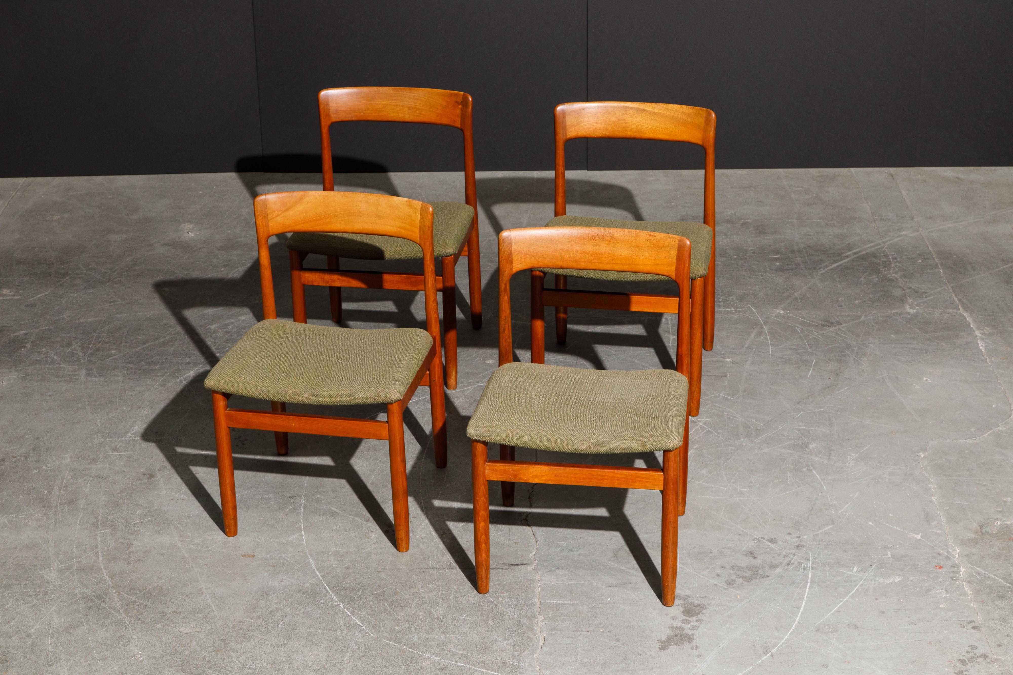 Set of Four Danish Modern Teak Dining Side Chairs in the Style of Niels Møller  1