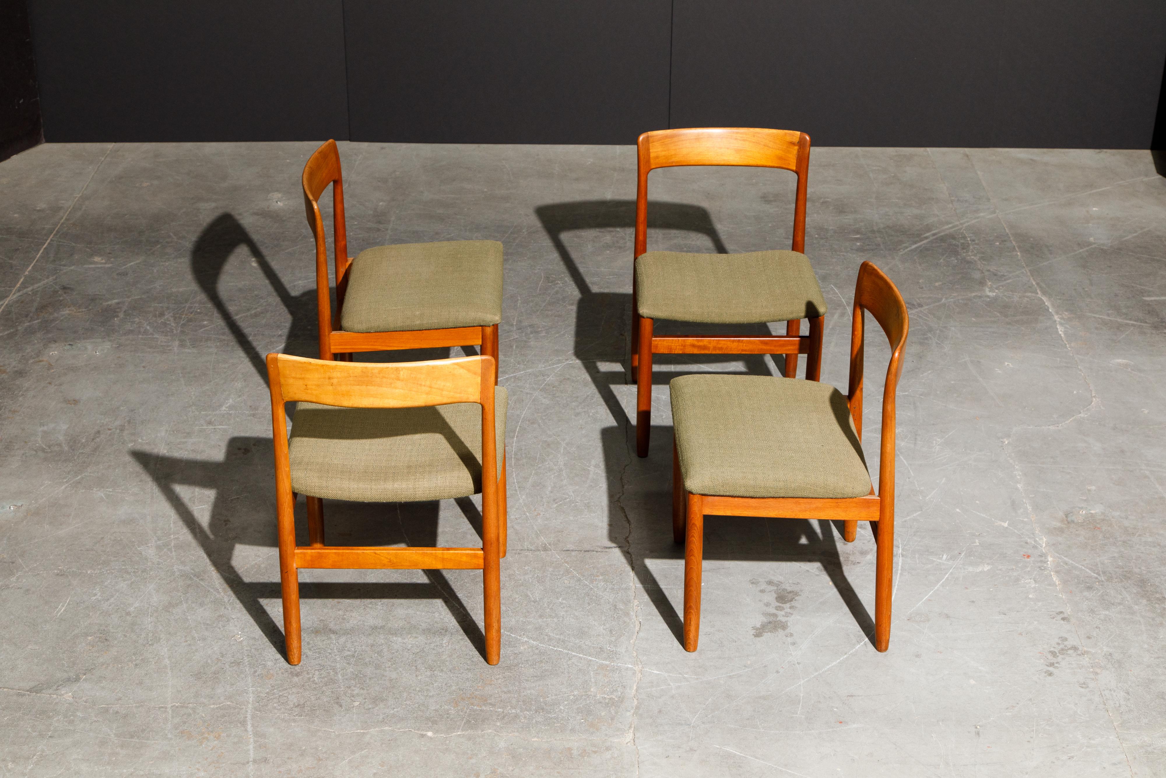 Set of Four Danish Modern Teak Dining Side Chairs in the Style of Niels Møller  3