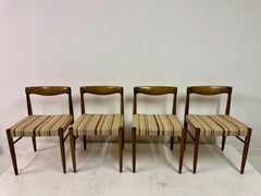 Set of Four Danish Oak Dining Chairs by H.W Klein for Bramin