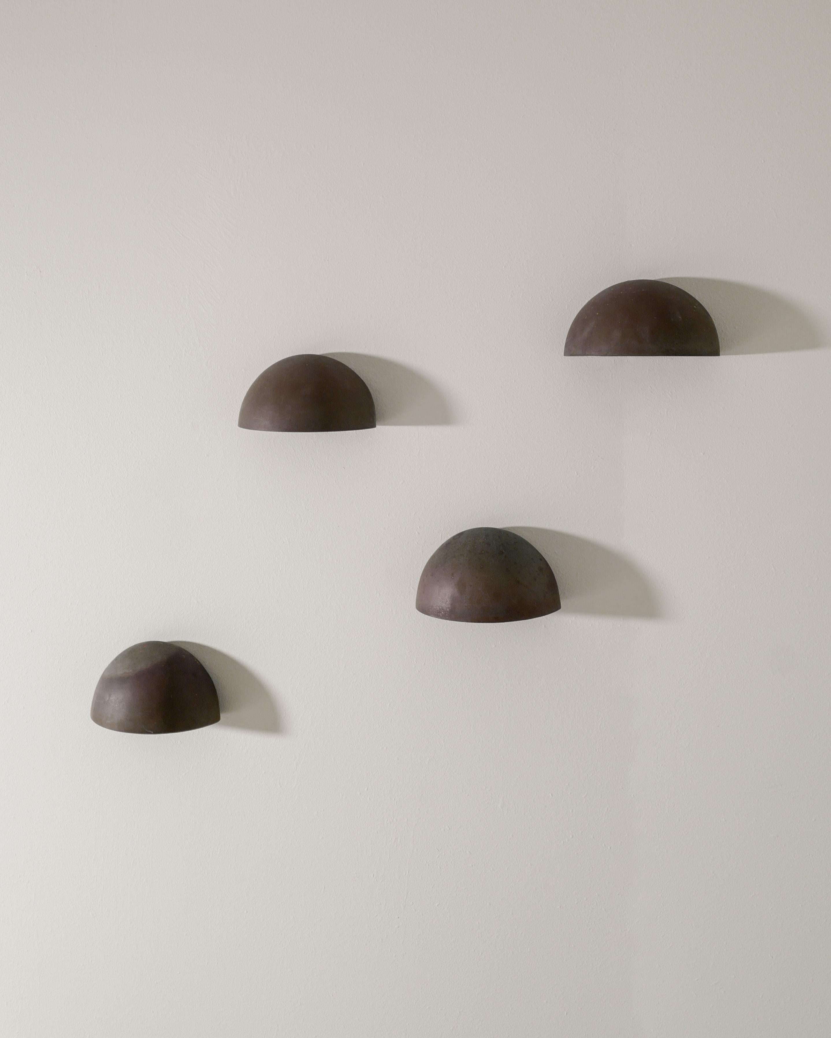 Rare ensemble de quatre scones / lampes murales danoises 