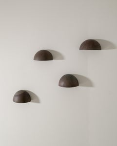 Set of Four Danish Patinated Copper Wall Lamps Sconces by Thorup & Bonderup