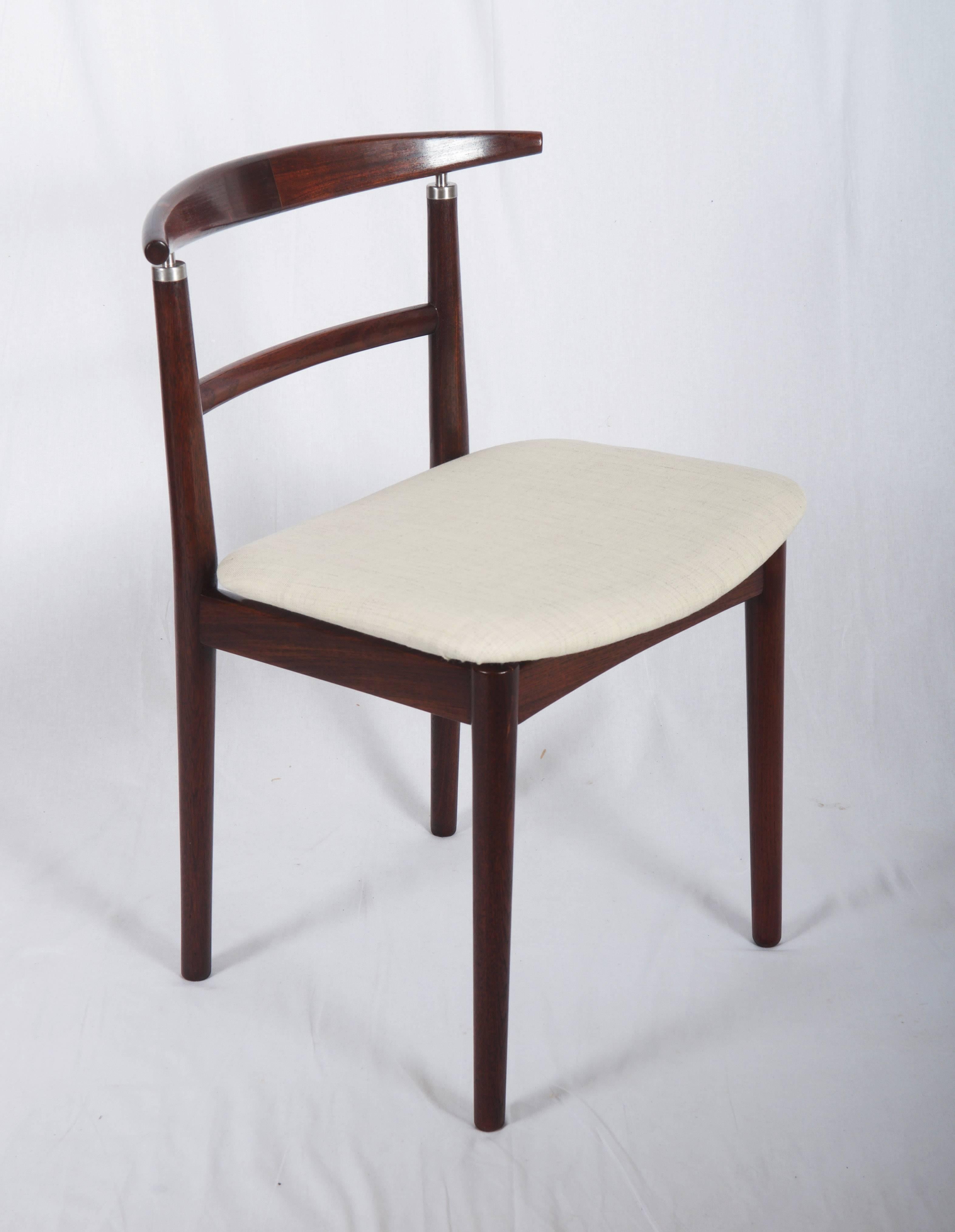 Set of Four Danish Dining Chairs by Helge Sibast and Børge Rammeskov For Sale 2