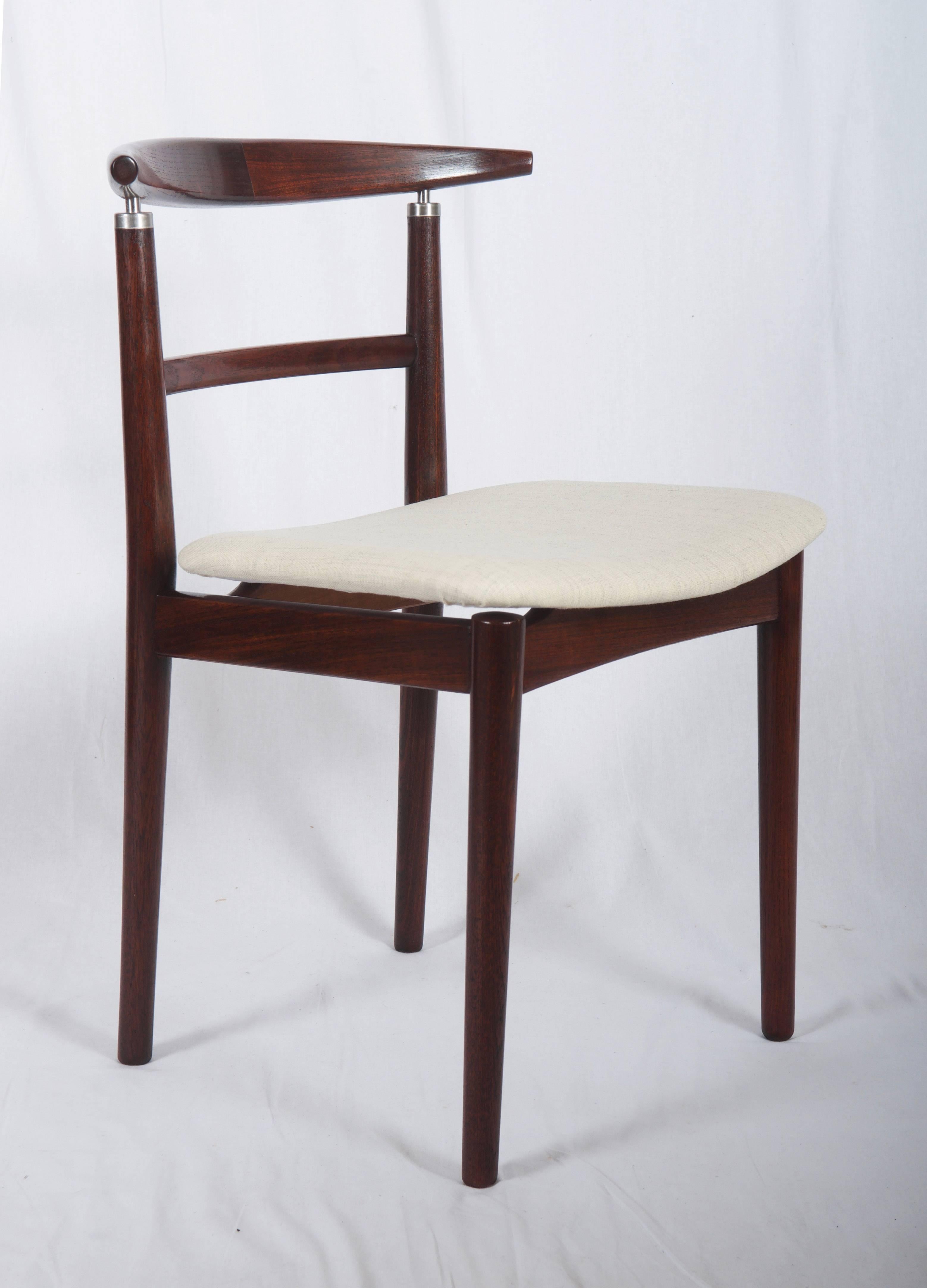 Set of Four Danish Dining Chairs by Helge Sibast and Børge Rammeskov For Sale 3