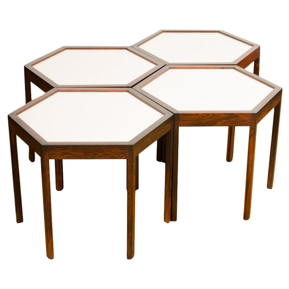 Set of Four Danish Side Tables Designed by Hans C.Andersen, circa 1960