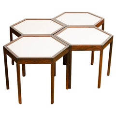 Vintage Set of Four Danish Side Tables Designed by Hans C.Andersen, circa 1960
