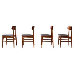 Set of four Danish teak chairs