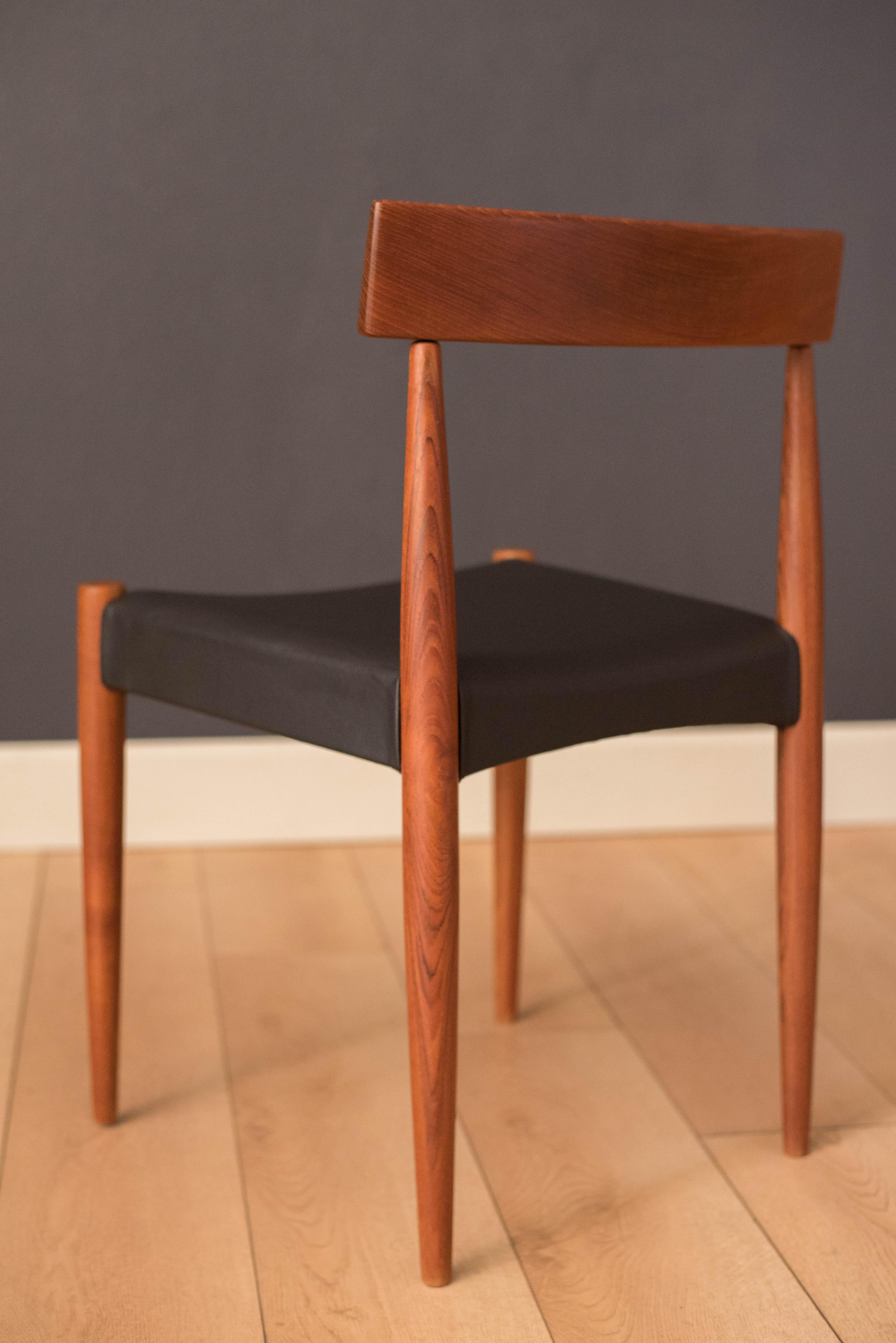 Set of Four Danish Teak Dining Chairs by Arne Hovmand-Olsen for Mogens Kold 5