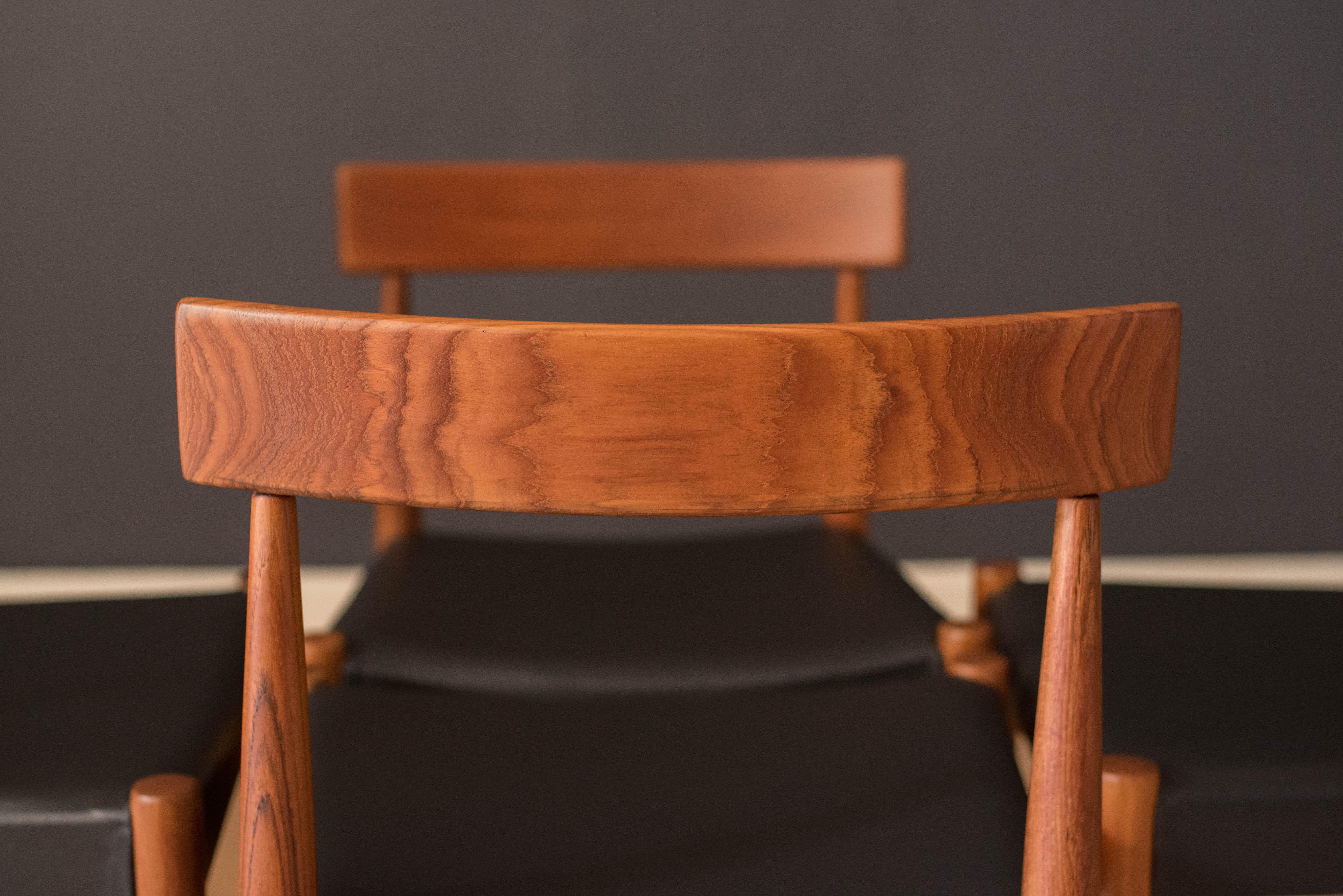 Set of Four Danish Teak Dining Chairs by Arne Hovmand-Olsen for Mogens Kold 2