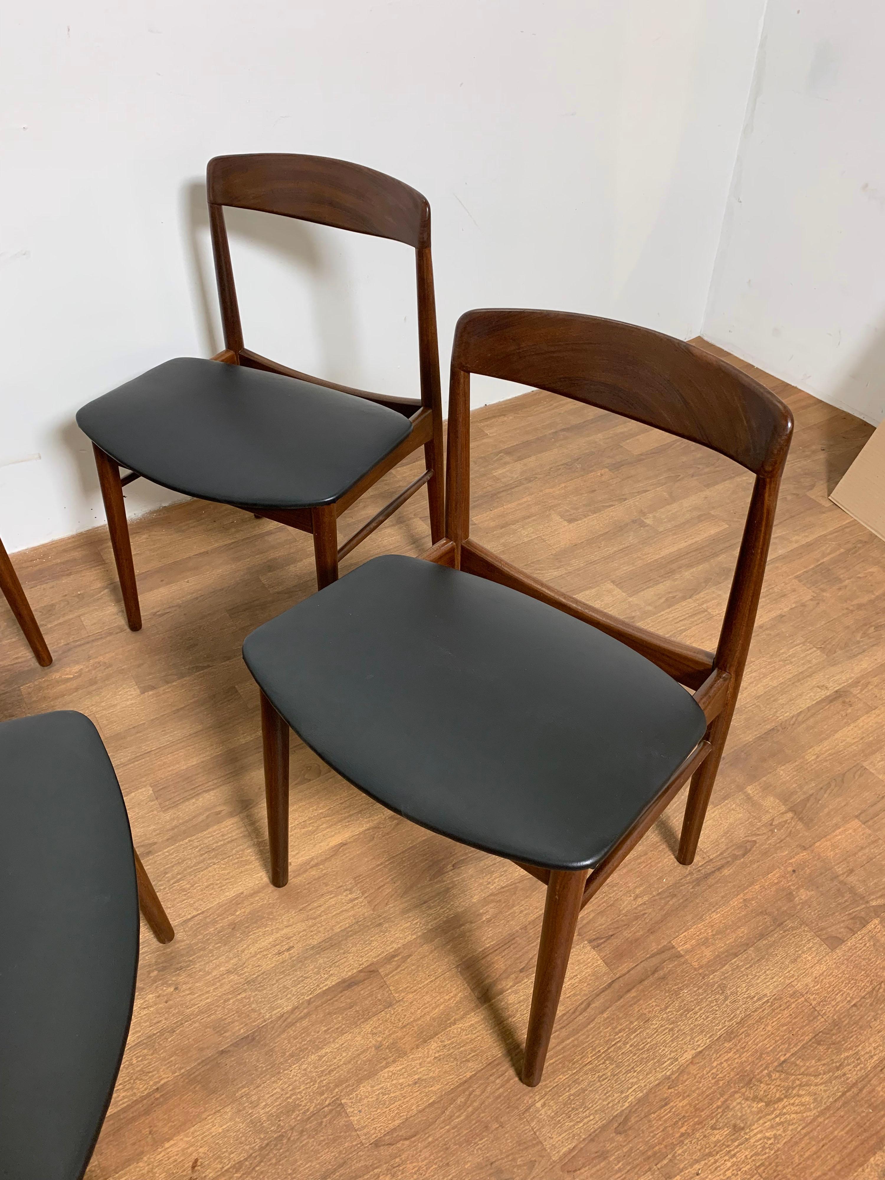 Scandinavian Modern Set of Four Danish Teak Dining Chairs by SAX, circa 1960s