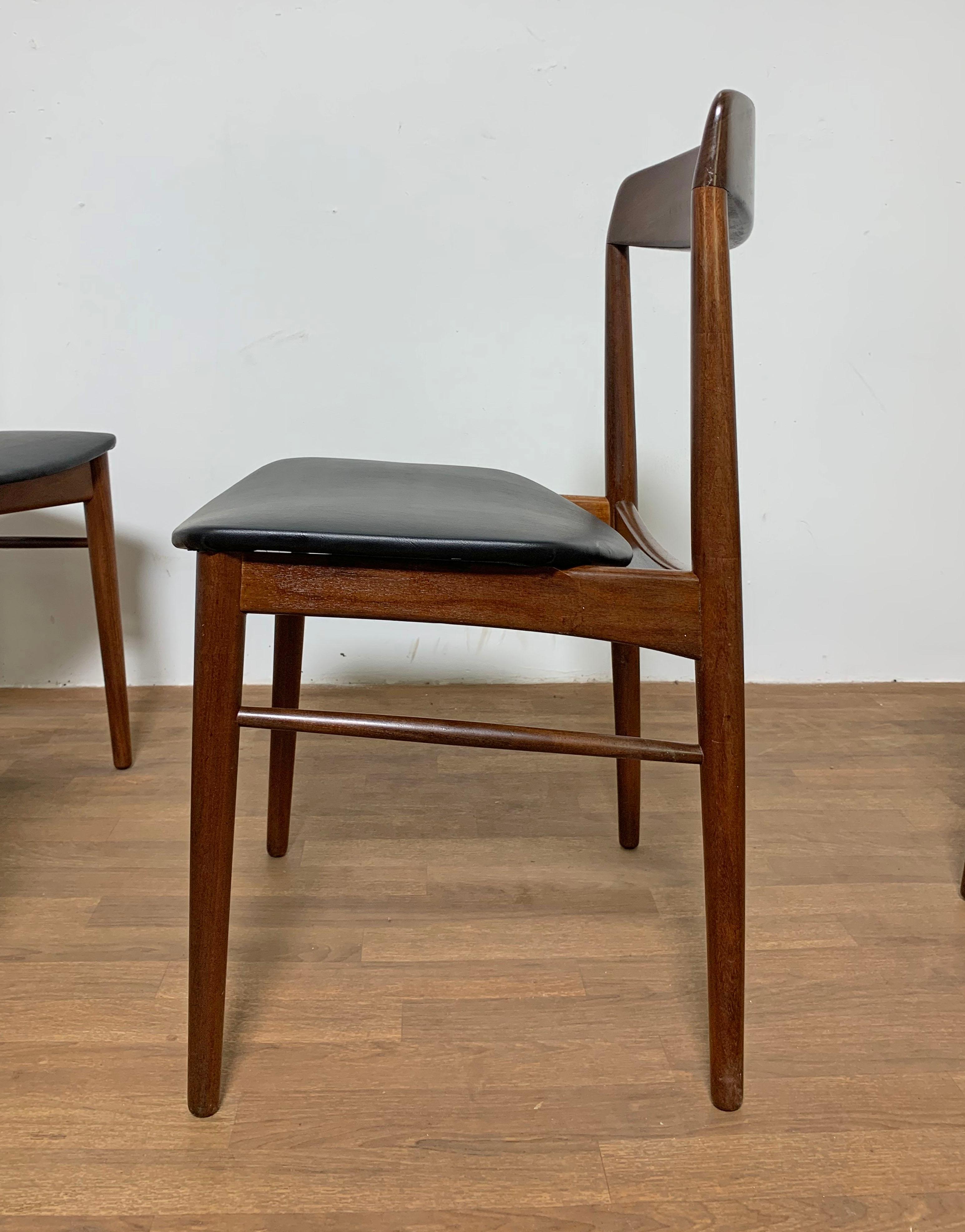 Set of Four Danish Teak Dining Chairs by SAX, circa 1960s In Good Condition In Peabody, MA
