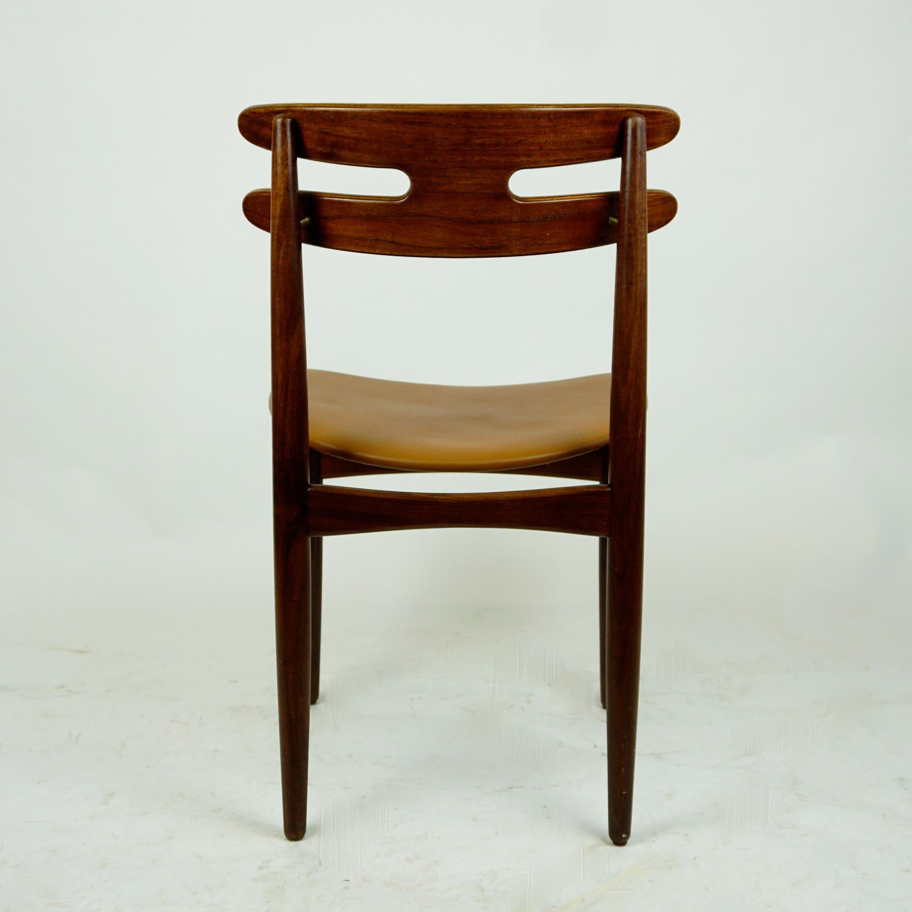 Mid-20th Century Set of Four Danish Teak Dining Chairs Mod. 178 by Johannes Andersen for Bramin