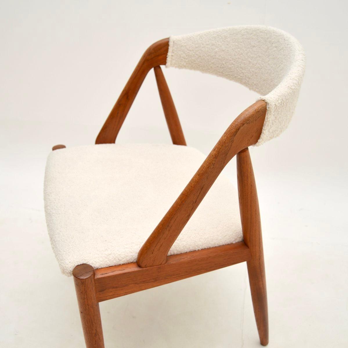 Set of Four Danish Teak Model 31 Dining Chairs by Kai Kristiansen For Sale 4