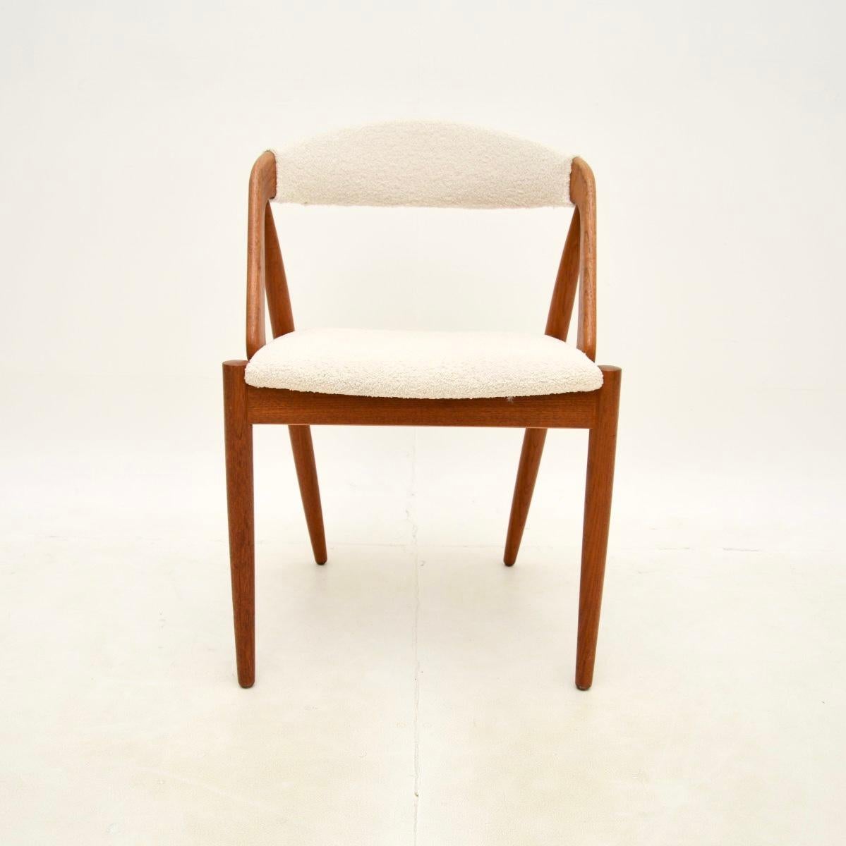 Set of Four Danish Teak Model 31 Dining Chairs by Kai Kristiansen In Good Condition For Sale In London, GB