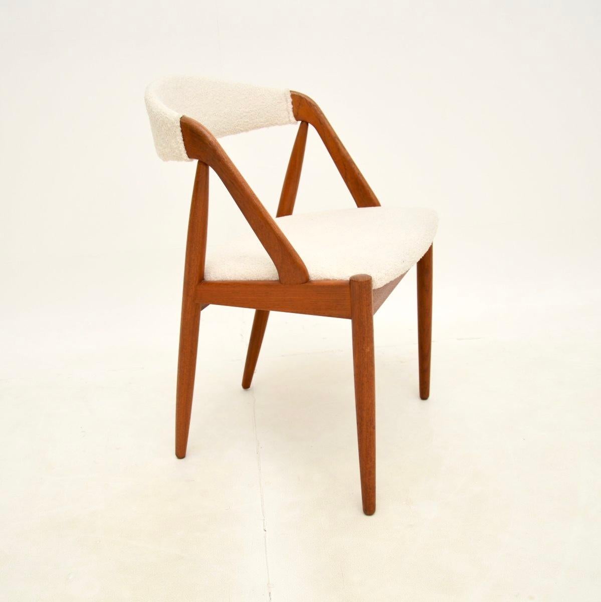 Mid-20th Century Set of Four Danish Teak Model 31 Dining Chairs by Kai Kristiansen For Sale