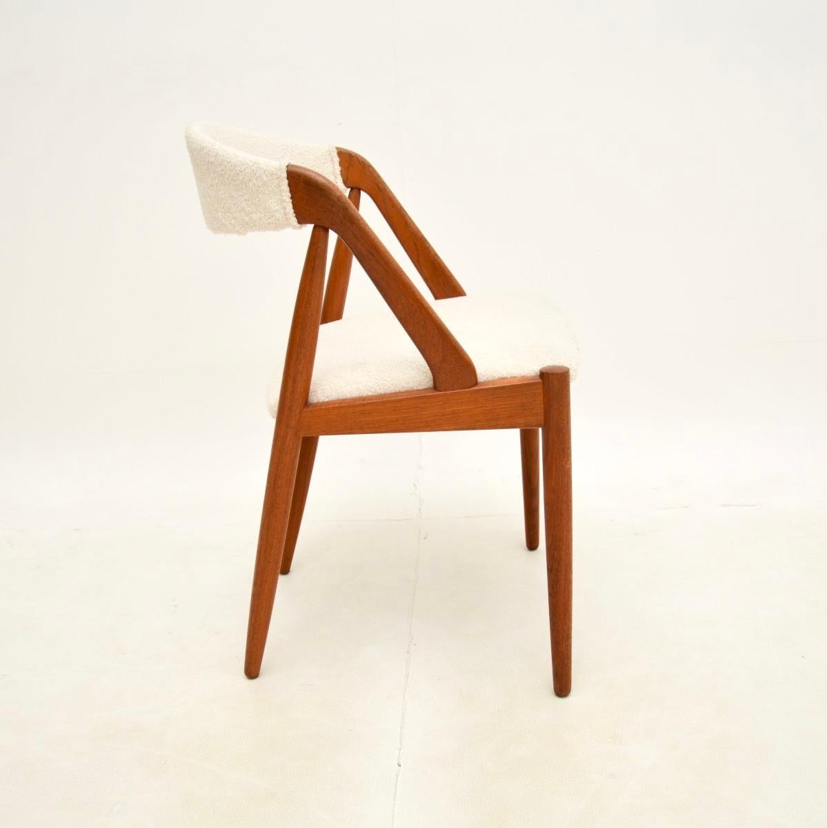 Set of Four Danish Teak Model 31 Dining Chairs by Kai Kristiansen For Sale 1
