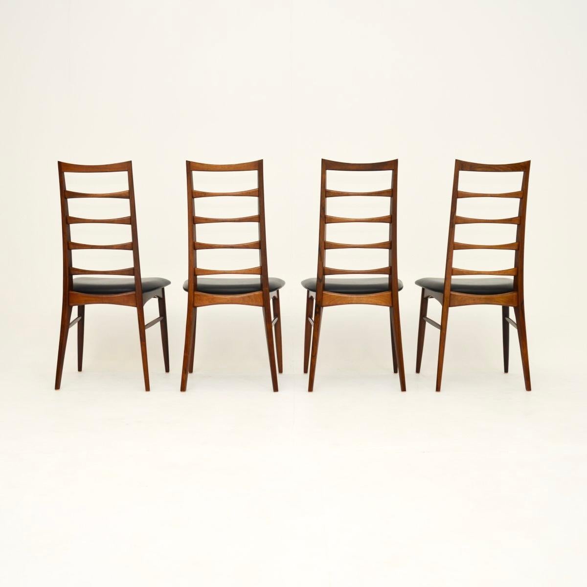 Danois Ensemble de quatre vintage danois  Chaises de salle à manger Niels Koefoed