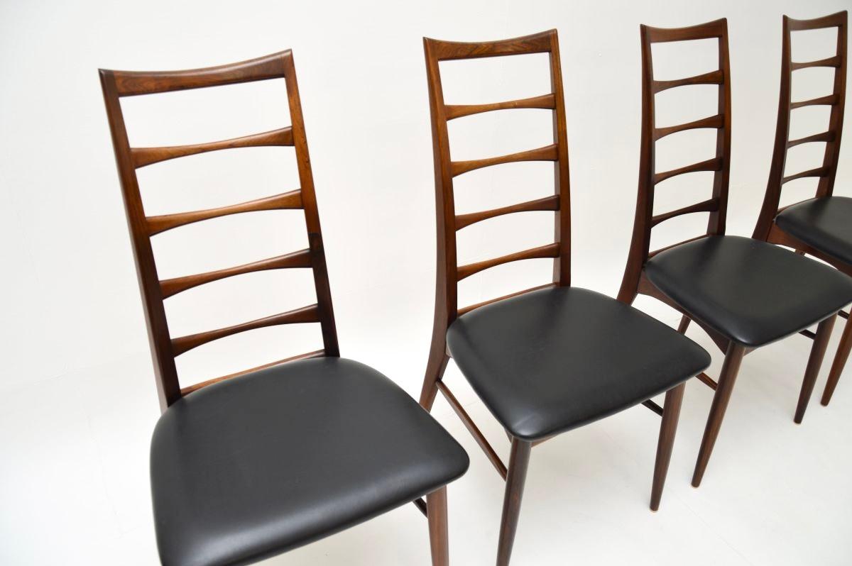 Ensemble de quatre vintage danois  Chaises de salle à manger Niels Koefoed Bon état à London, GB