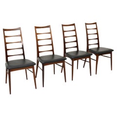 Ensemble de quatre vintage danois Chaises de salle à manger Niels Koefoed