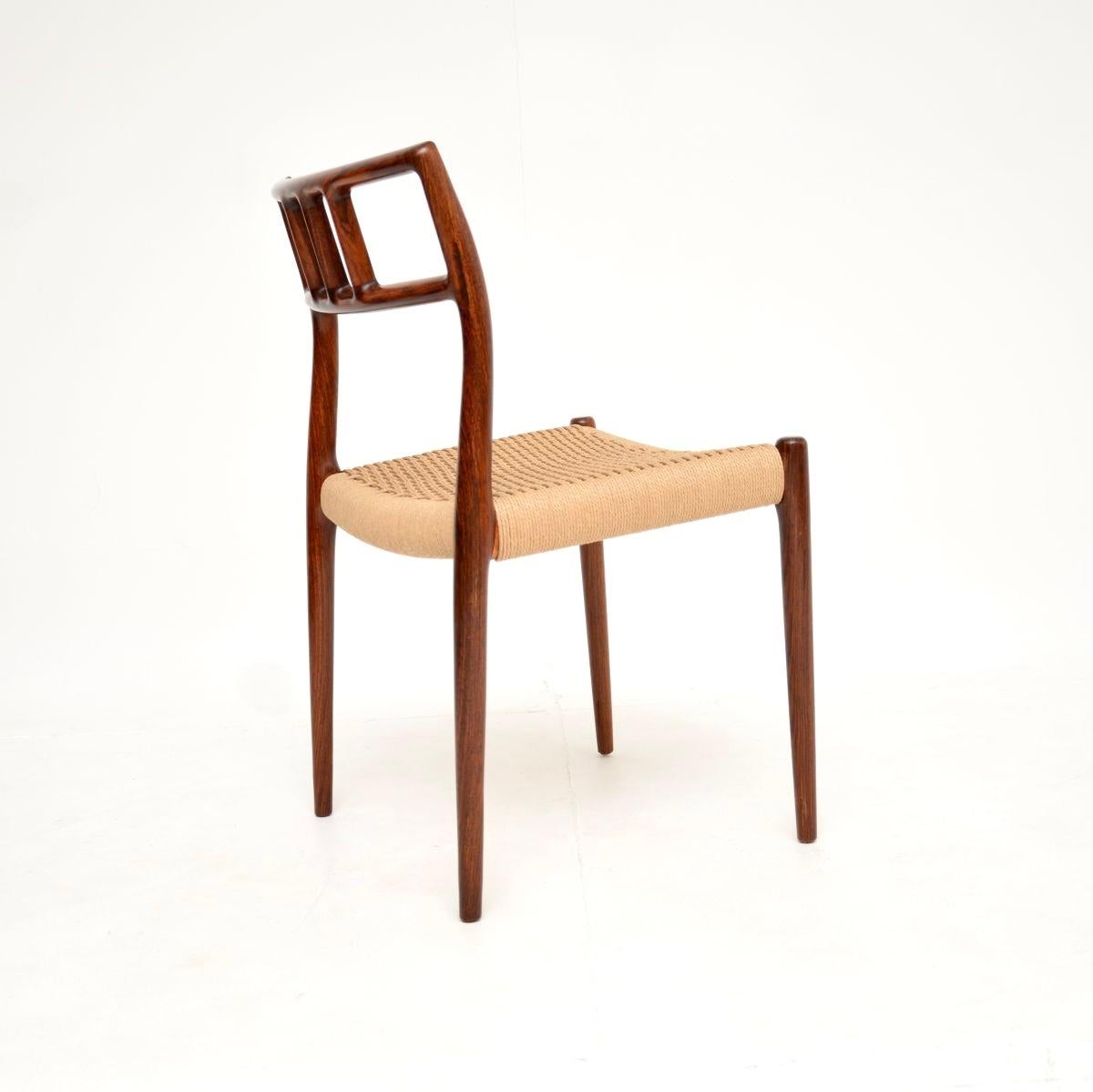 Set of Four Danish Vintage Model 79 Chairs by Niels Moller in vendita 4