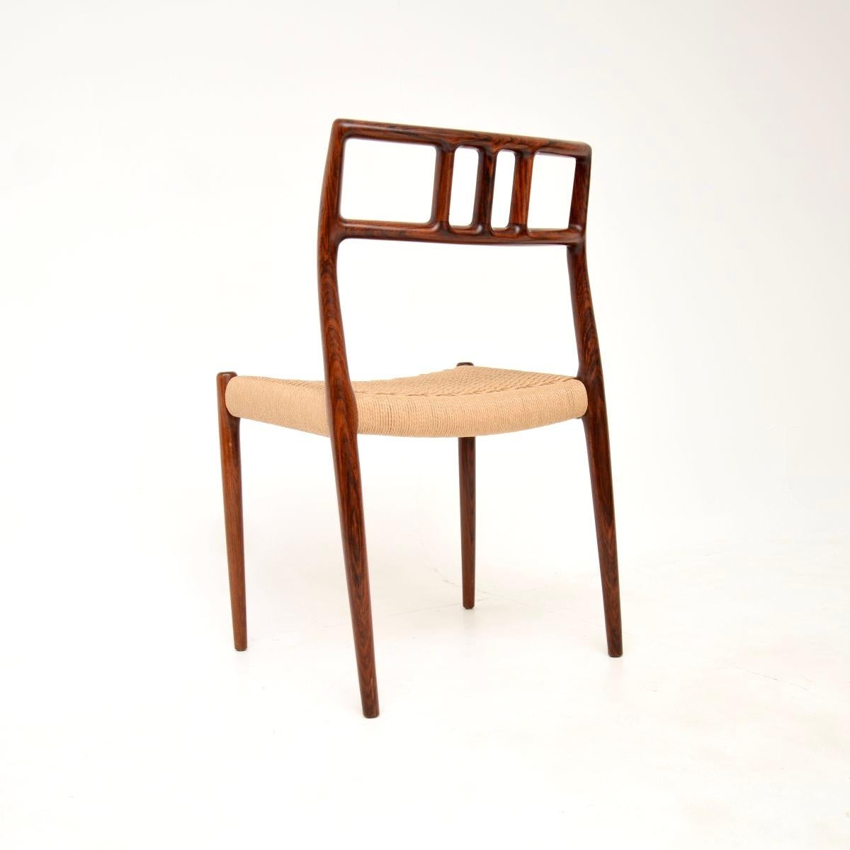 Set of Four Danish Vintage Model 79 Chairs by Niels Moller in vendita 5