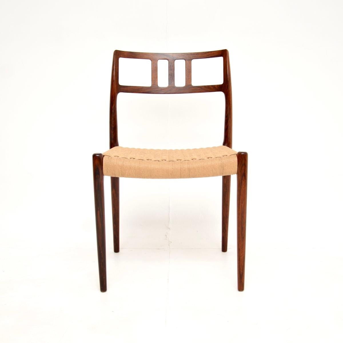 Set of Four Danish Vintage Model 79 Chairs by Niels Moller in vendita 2
