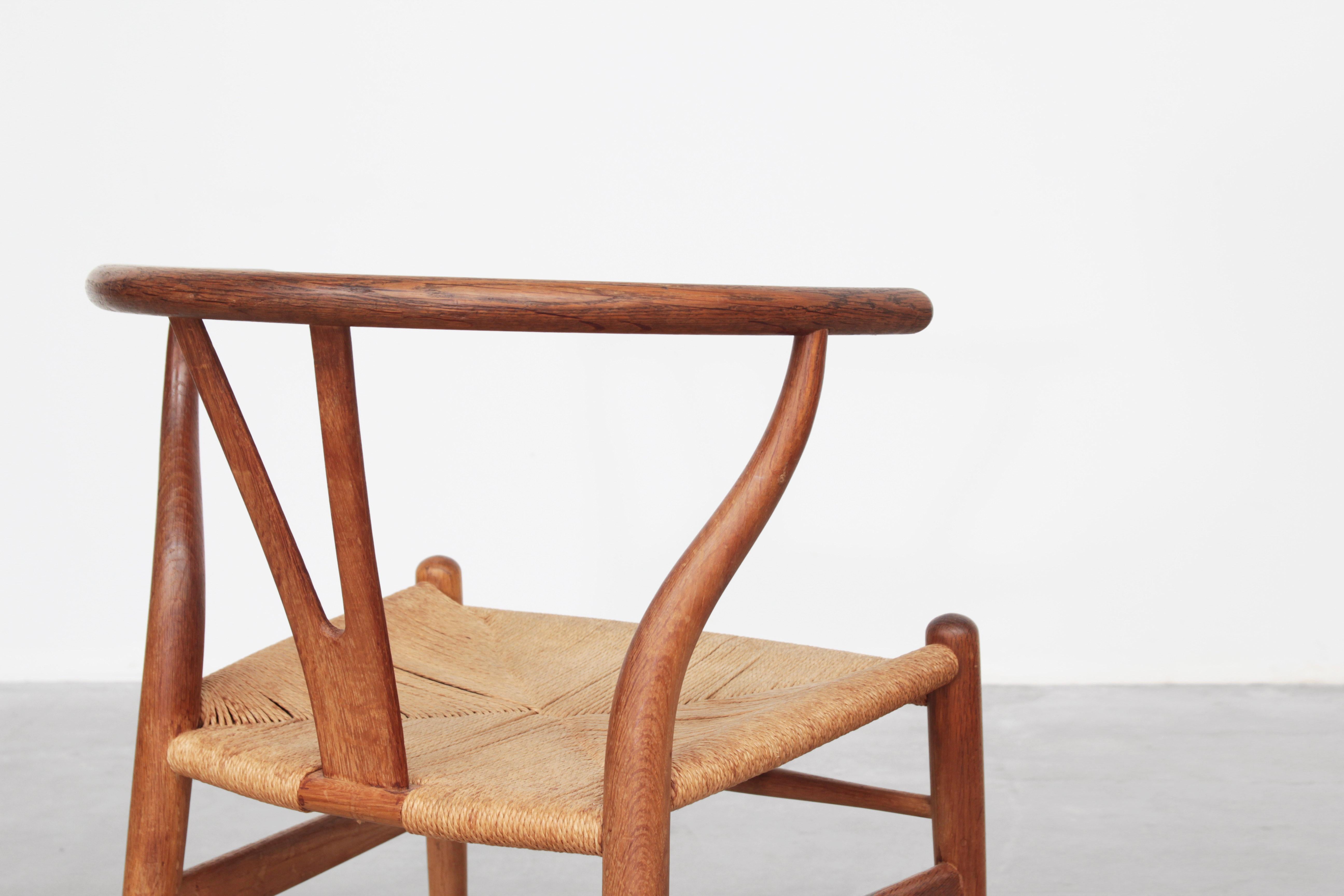 Set of Four Danish Wishbone Chairs CH 24 by Hans J. Wegner for Carl Hansen Oak 3